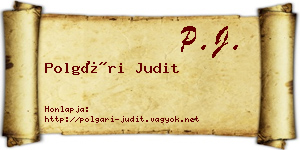 Polgári Judit névjegykártya