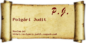 Polgári Judit névjegykártya
